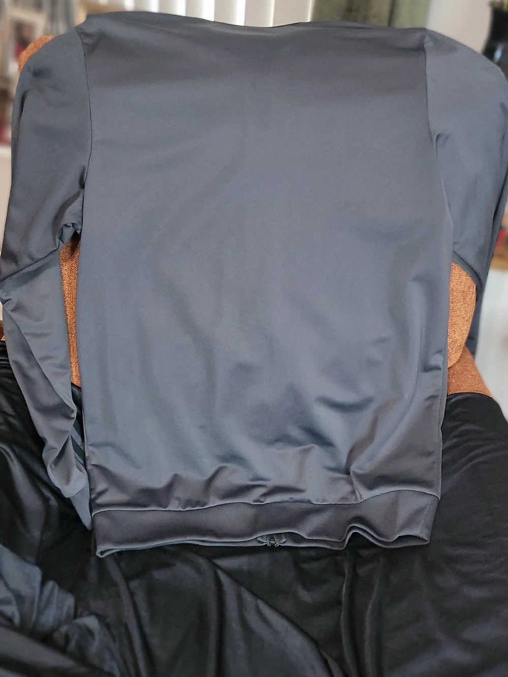 adidas Dark Gray Lightweight Three-Stripe Track Jacket
